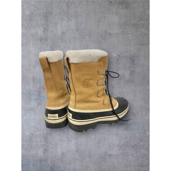 Sorel Caribou Waterproof Nubuck Leather NL 1005-280 Winter Snow Boots Wmns Sz 9 - Picture 6 of 10